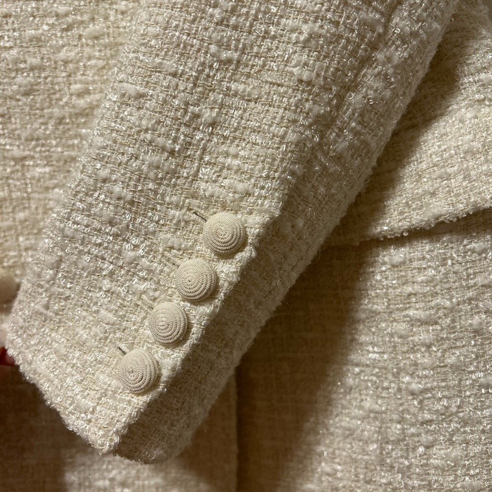 Self Portrait white boucle blazer dress - Picture 4 of 6
